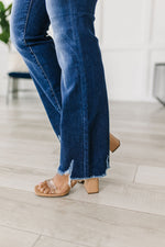 Judy Blue Charity Mid Rise Distressed Hem Bootcut Jeans