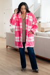 Passion in Plaid Coat in Pink