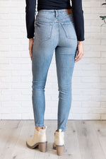 Judy Blue Justine High Rise Control Top Contrast Wash Skinny Jeans