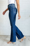 Judy Blue Mavis High Rise Side Seam Detail Flare Jeans