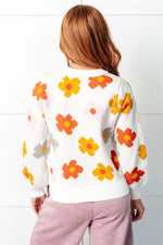 Falling Flowers Floral Sweater