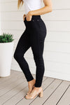 Judy Blue Audrey High Rise Control Top Classic Skinny Jeans in Black