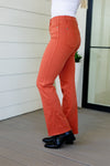 Judy Blue Autumn Mid Rise Slim Bootcut Jeans in Terracotta