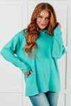 Basically My Favorite Hooded Pullover in Turquoise