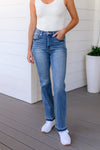 Judy Blue Beatrice High Rise Control Top Release Hem Slim Bootcut Jeans