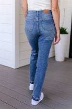 Judy Blue Beatrice High Rise Control Top Release Hem Slim Bootcut Jeans