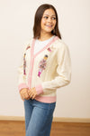 Beige and Pink Nutcracker Sweater Cardi