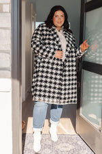 Monochromatic Moment Plaid Coat