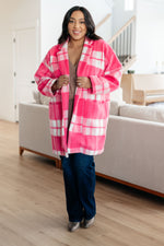 Passion in Plaid Coat in Pink