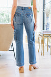 Judy Blue Clarissa High Rise Wide Leg Cargo Jeans