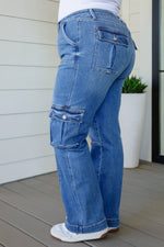 Judy Blue Clarissa High Rise Wide Leg Cargo Jeans