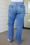 Judy Blue Clarissa High Rise Wide Leg Cargo Jeans