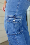 Judy Blue Clarissa High Rise Wide Leg Cargo Jeans