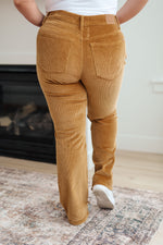 Judy Blue Cordelia Bootcut Corduroy Pants in Camel