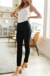 Judy Blue Edith Mid Rise Classic Slim Jeans in Black