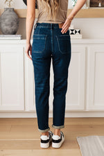 Judy Blue Eli Pull On Denim Joggers in Dark Wash