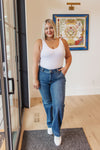 Judy Blue Elsie High Rise Double Button Wide Leg Jeans