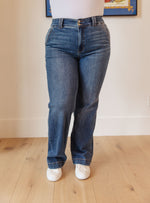 Judy Blue Elsie High Rise Double Button Wide Leg Jeans