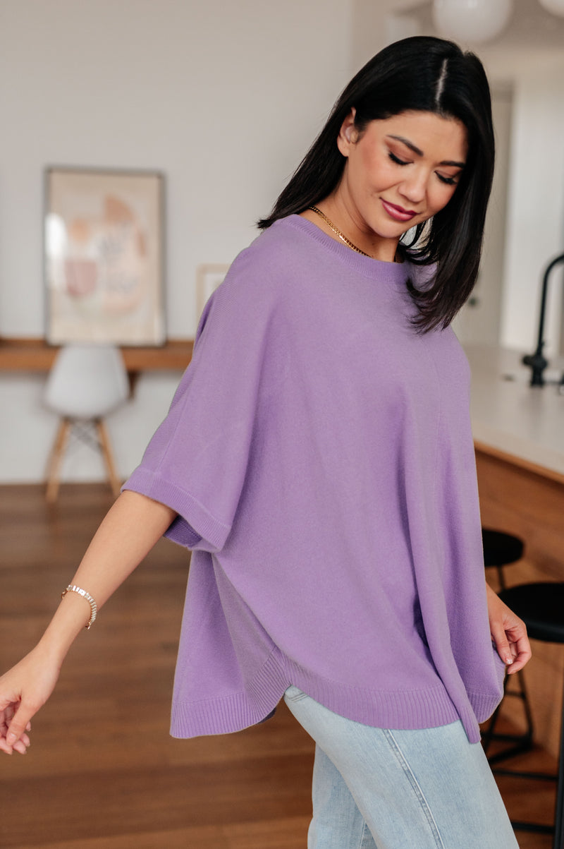 Lilac Whisper Dolman Sleeve Top