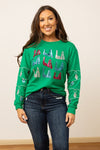 Fa La La Sequins Green Pullover