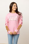 Feelin Festive Pink Pullover