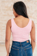 Fundamentals Ribbed Seamless Reversible Tank Dusty Rose