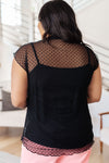 Here And Now Mock Neck Layering Top In Black