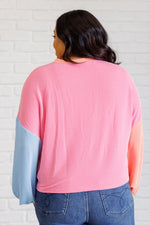 Hit Me With Your Best Shot Colorblock Top in Bright Pink