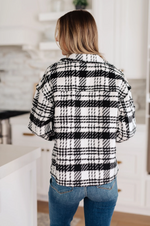 Kate Plaid Jacket in Black & White