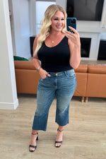 Judy Blue Hayes High Rise Wide Leg Crop Jeans