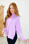 It's The Little Things Relaxed Scuba Pullover in Lavender
