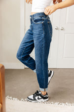 Judy Blue London Midrise Cuffed Boyfriend Jeans