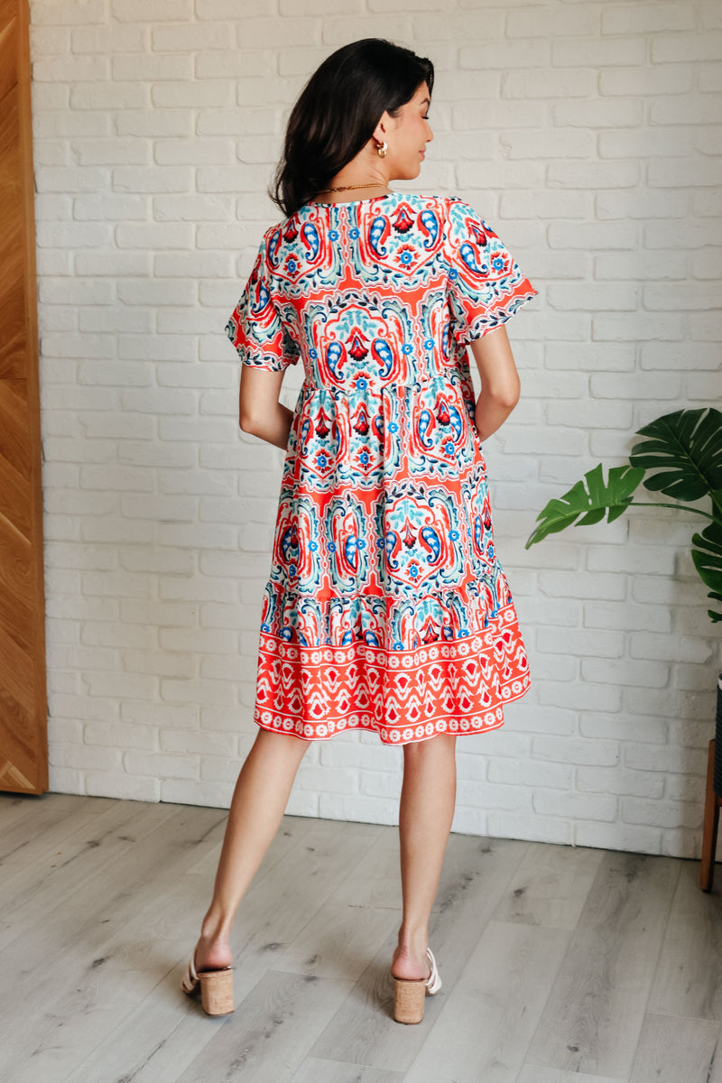 Journey On Mixed Print Dress