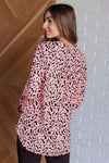 Lizzy Top in Black and Hot Pink Small Paisley