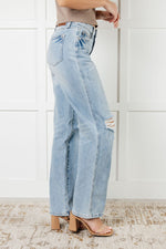 Judy Blue Patricia High Rise Rigid Magic 90's Straight Jeans