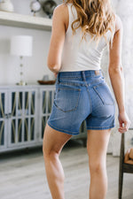 Judy Blue Perry High Rise Pull On Denim Shorts