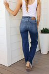 Judy Blue Ruth High Rise Release Hem Straight Jeans