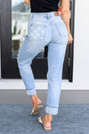 Judy Blue Sam Mid Rise Star Pocket Boyfriend Jeans