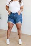 Judy Blue Samantha High Rise Rigid Magic Distressed Cutoff Shorts