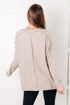 Simply Basic Ribbed Hacci Sweater in Light Mocha