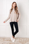 Simply Basic Ribbed Hacci Sweater in Light Mocha