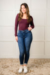 Judy Blue Skylar Mid Rise Thermal Vintage Skinny Jean