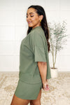 Slow Sunday Ribbed Knit Set in Light Olive