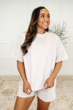 Slow Sunday Ribbed Knit Set in Sand Beige