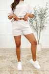 Slow Sunday Ribbed Knit Set in Sand Beige