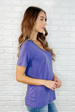 The Every Outfit Basic V-Neck Top in  Marlin