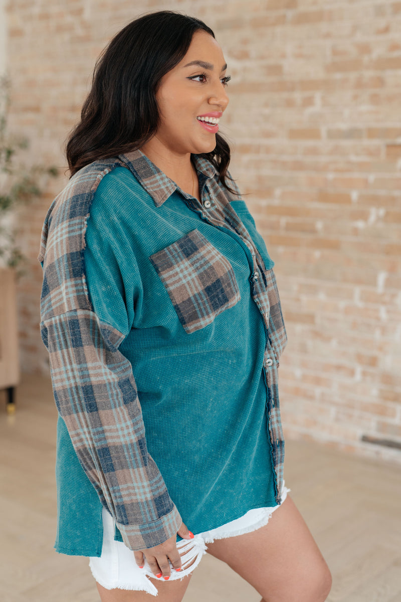 Tied for Time Thermal Plaid Button Up