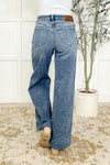 Judy Blue Tucker High Rise Vintage Wash Wide Leg Jeans