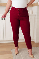 Judy Blue Wanda High Rise Control Top Skinny Jeans Scarlet