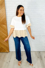 Welcome Me Home Gingham Print Top